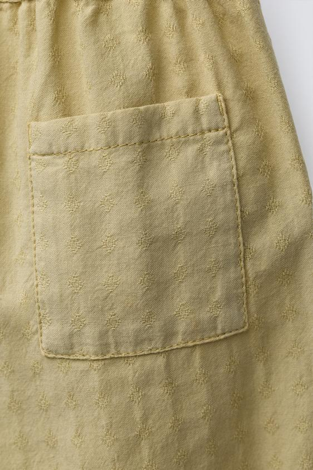 ZARA ПРЯМЫЕ БРЮКИ С ВЫШИВКОЙ, ОЛИВКОВЫЙ