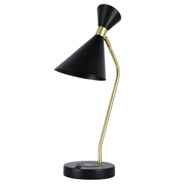 Настольный светильник с зарядкой для телефона 1*E27 ZRS.1066.04 чёрный DESKLIGHT Zortes