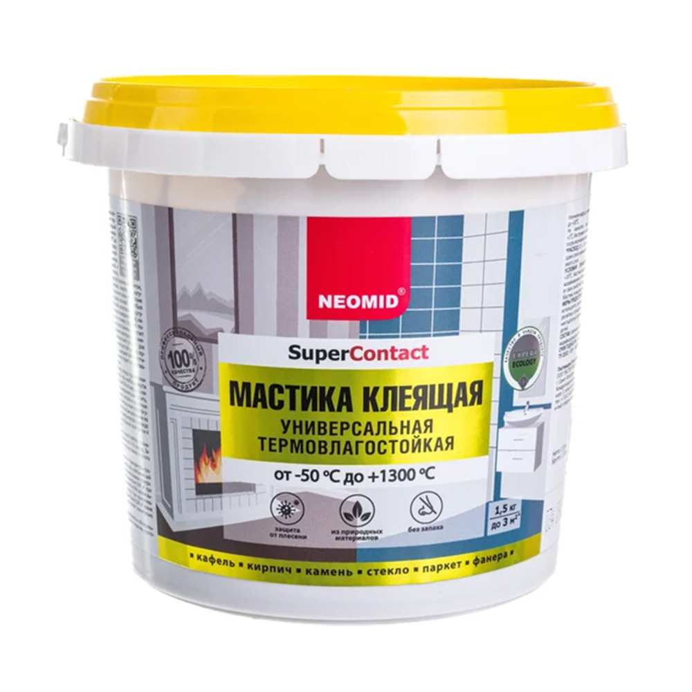 Неомид Мастика клеящая термостойкая универсальная   (1.5 кг.)