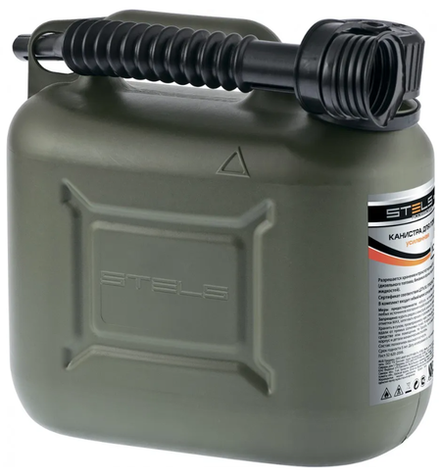 Канистра для ГСМ вертикальная 10 л, пластиковая, усиленная Stels