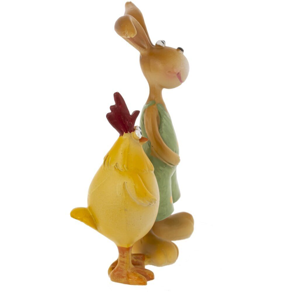 GAEM Фигурка декоративная "Заяц с петухом", L6 W2 H9 см, 2в.