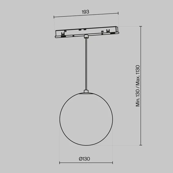 Трековый подвесной светильник Луна / Luna Exility 4000K 5Вт 360° Technical tr039-2-5w4k