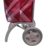 Тележка хозяйственная с сумкой (93*40*30см, колеса 15см,грузоподъемность до 40 кг) бордовая