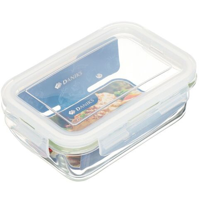 Форма для выпечки стекло, 12х16.8х6 см, 0.57 л, прямоуг, с крыш, Daniks