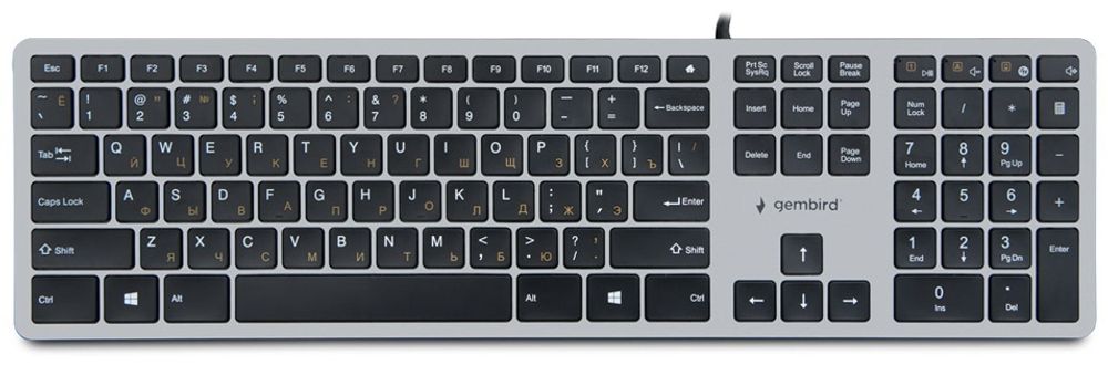 Клавиатура Gembird KB-8420 серебристый