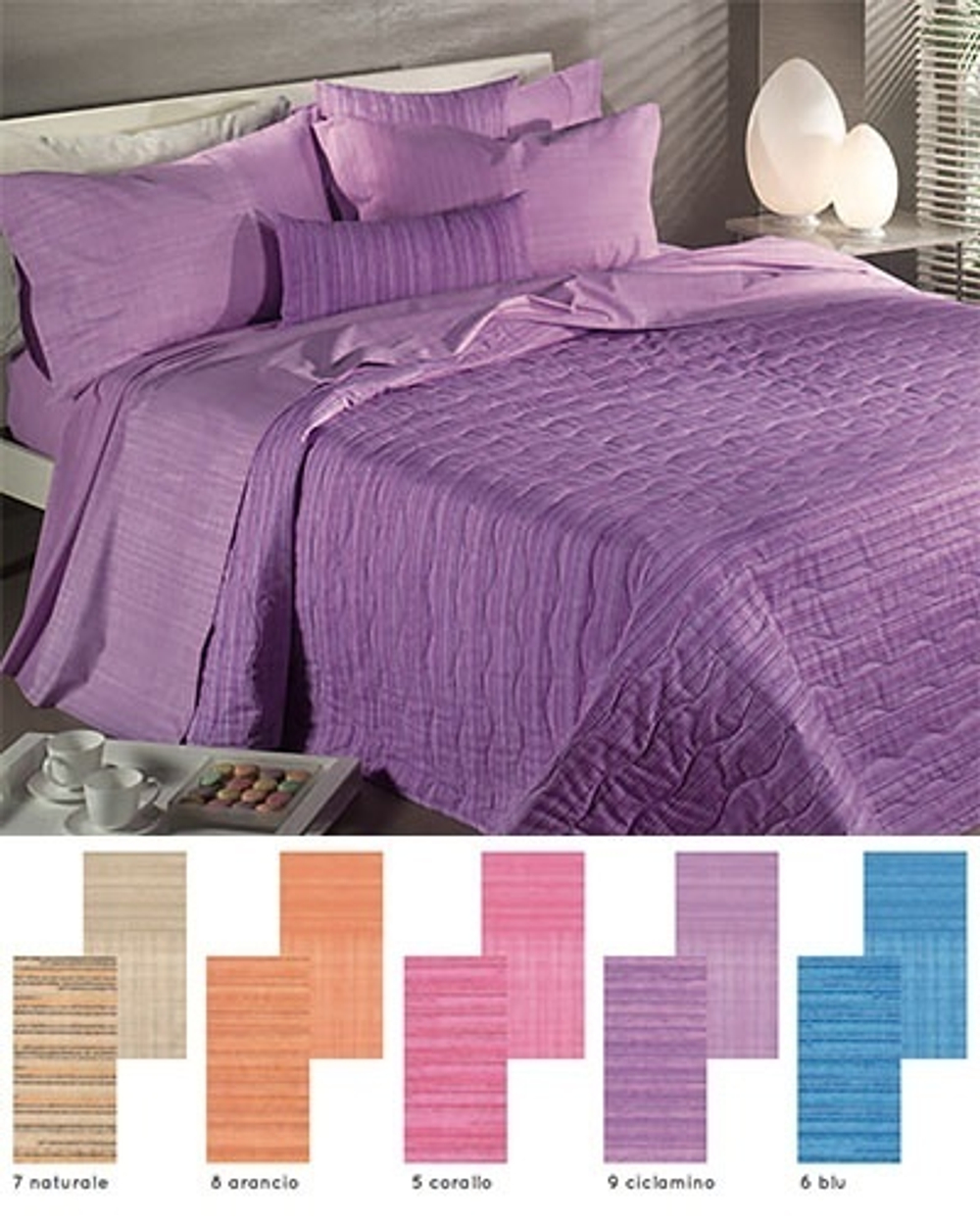 Покрывало 220х270 Caleffi Zen натуральное Италия