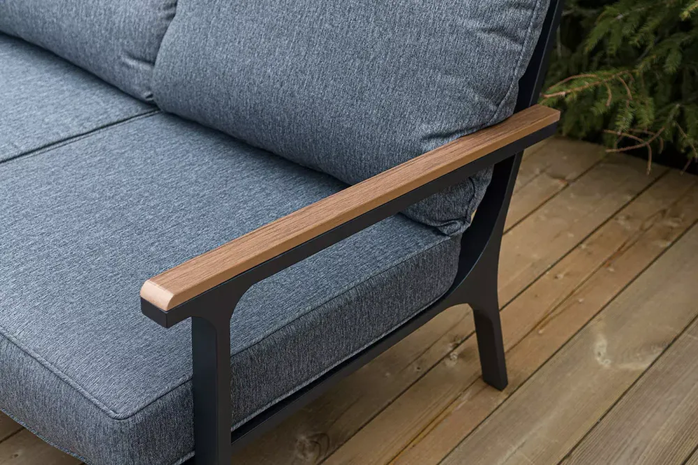 "Крокус" лаунж-зона 5-местная из алюминия, цвет темно-серый