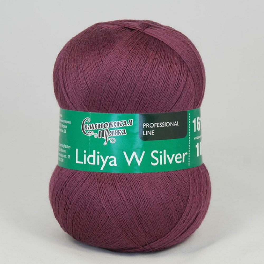 Семеновская Пряжа "Лидия Silver ЧШ" 100% имп. меринос 1613м/100гр