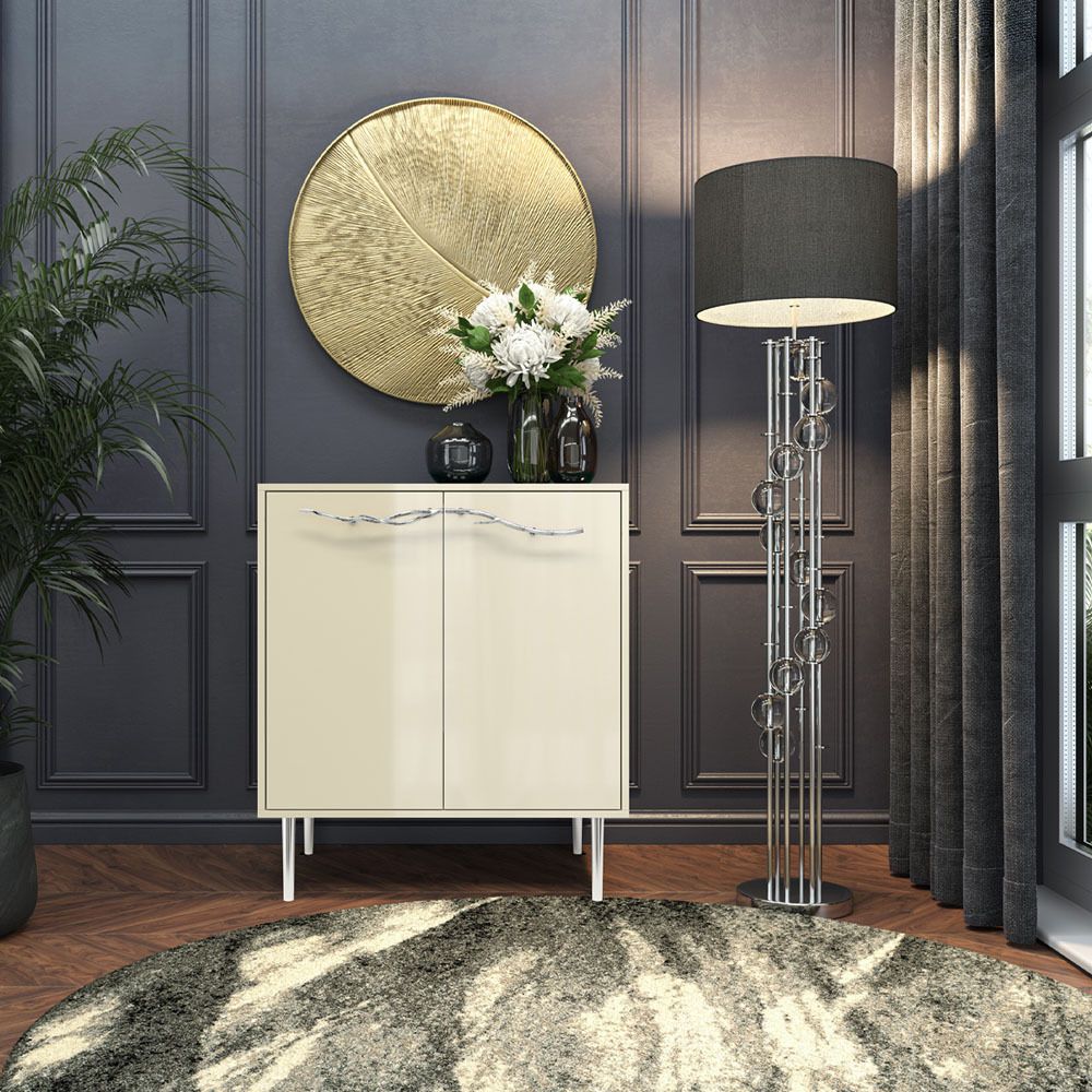 Комод Арт Колор Стайл Сильвер с 2 полками Серый шелк