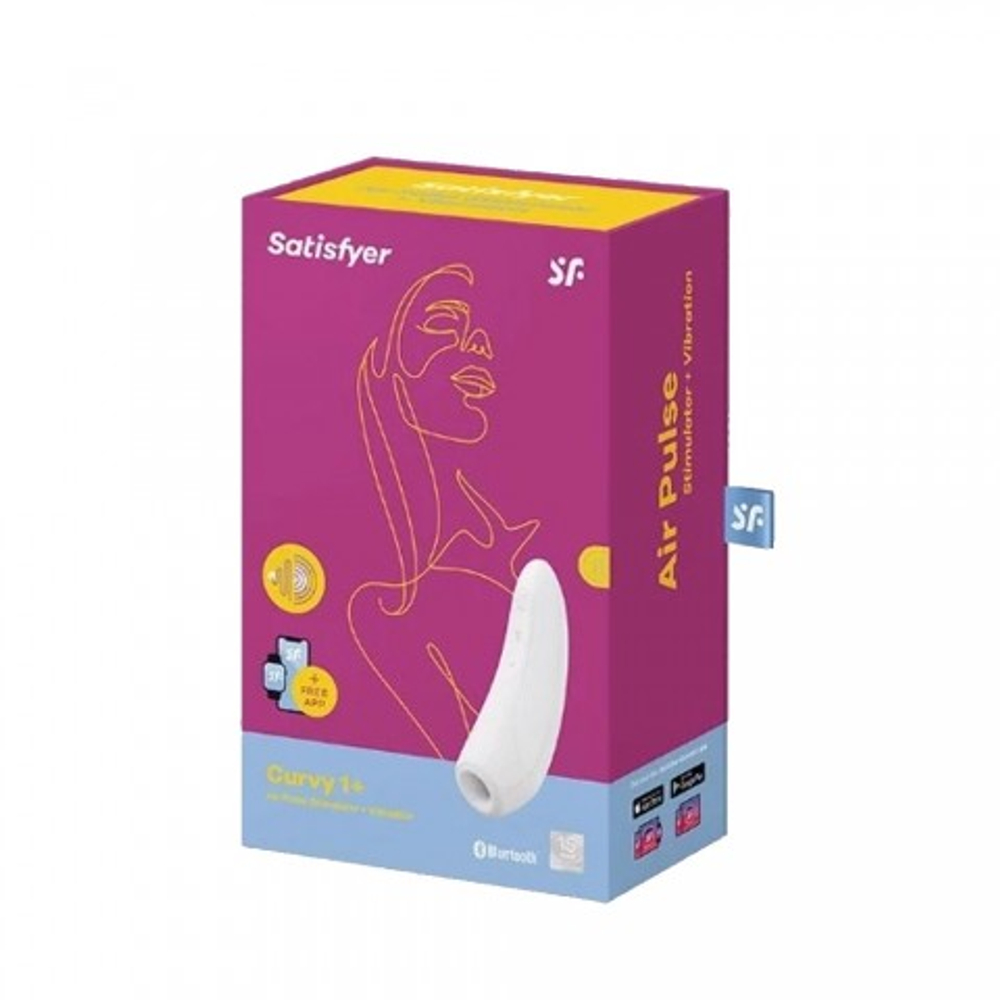 Вакуумный клиторальный стимулятор Satisfyer Curvy 1+ (белый)