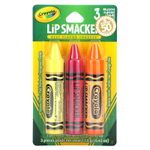 Lip Smacker, Crayola, бальзам для губ, разнообразная упаковка, 3 шт., 4 г (0,14 унции)