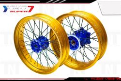Motard wheel set for Honda CRF300L-Rally. 17 inches rims. Black/Red (ABS/non ABS)