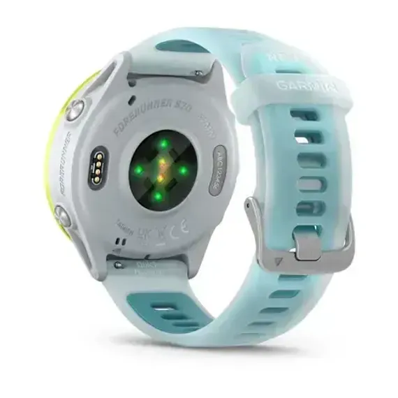 Умные часы Garmin Forerunner 570 - 47 мм Желтый алюминий с полупрозрачным белым/бирюзовым ремешком