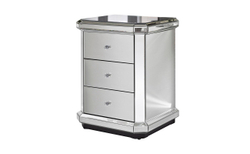 Тумбочка серебряная Garda Decor KFC882 вид сбоку