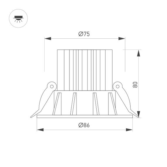 Встраиваемый светодиодный светильник Arlight MS-Foggy-Built-R86-10W Day4000 044624