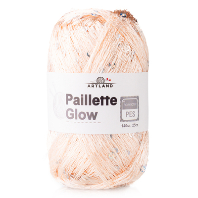 Добавочная нить п/э с пайетками, 25 гр, 140 м, розовый жемчуг