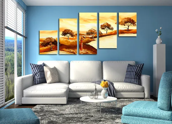 Модульная картина "Золотой путь"