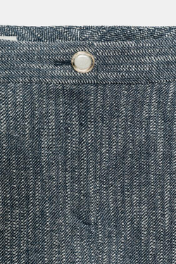 ZARA ЮБКА-ШОРТЫ ИЗ РЕЛЬЕФНОЙ ТКАНИ, СИНИЙ/БЕЛЫЙ