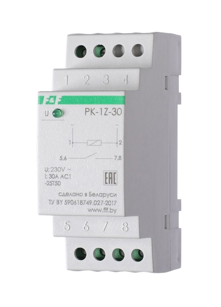 Реле промежуточное (электромагнитное) РК-1Z-30-230 30A 1NO IP20 230В AC