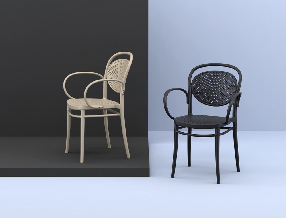 Кресло пластиковое Siesta Contract Marcel XL, черный