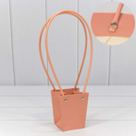 Пакет подарочный 10х9х6.5см Ваза для цветов (Оранжевый)