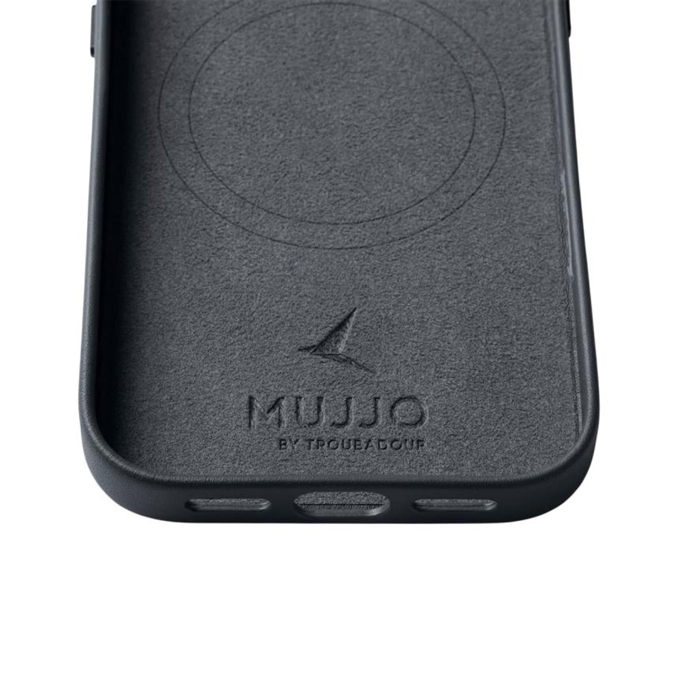 Кожаный чехол MagSafe Mujjo Full Leather Case для iPhone 17 Чехол из натуральной телячьей велюровой цельнозерновой кожи с мелкозернистой фактурой и вырезом для Контроллера камеры