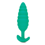 Ребристый текстурированный анальный плаг с вибрацией 15,4см b-Vibe Twist BV-022-GRN