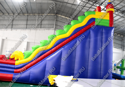 Детский надувной батут-горка "Dragons", размер 12*6*8 м