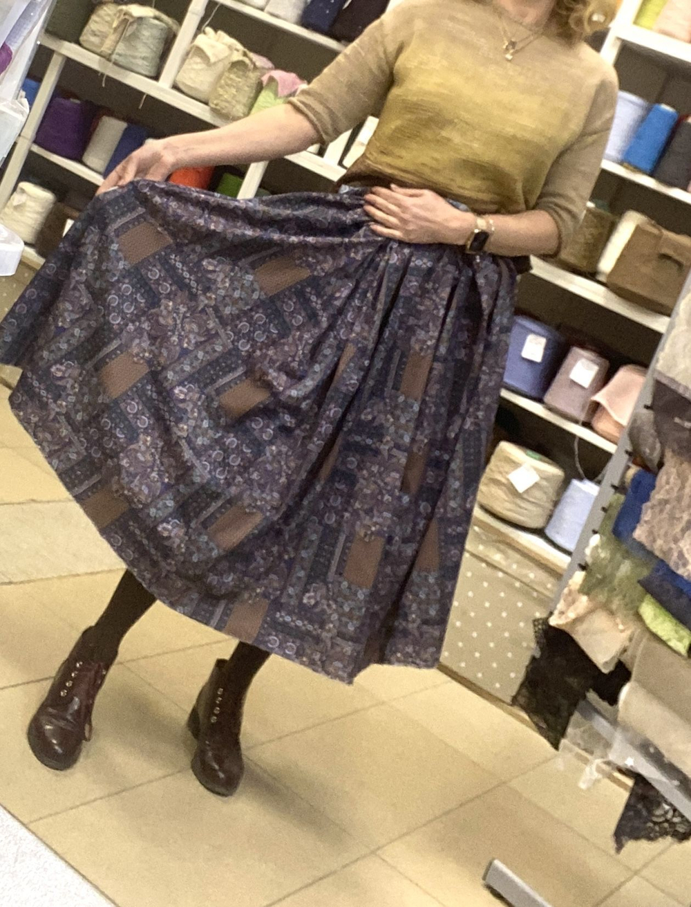 Ткань хлопок/шелк 100%-хлопок (Италия) ш-150см 0.7 м