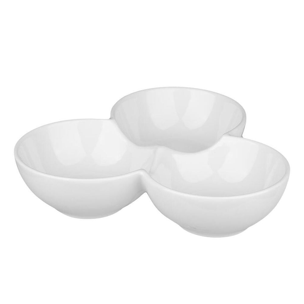 Менажница 20*16 см h4,5 см 3 отделения белая фарфор NEW P.L. Proff Cuisine [4]