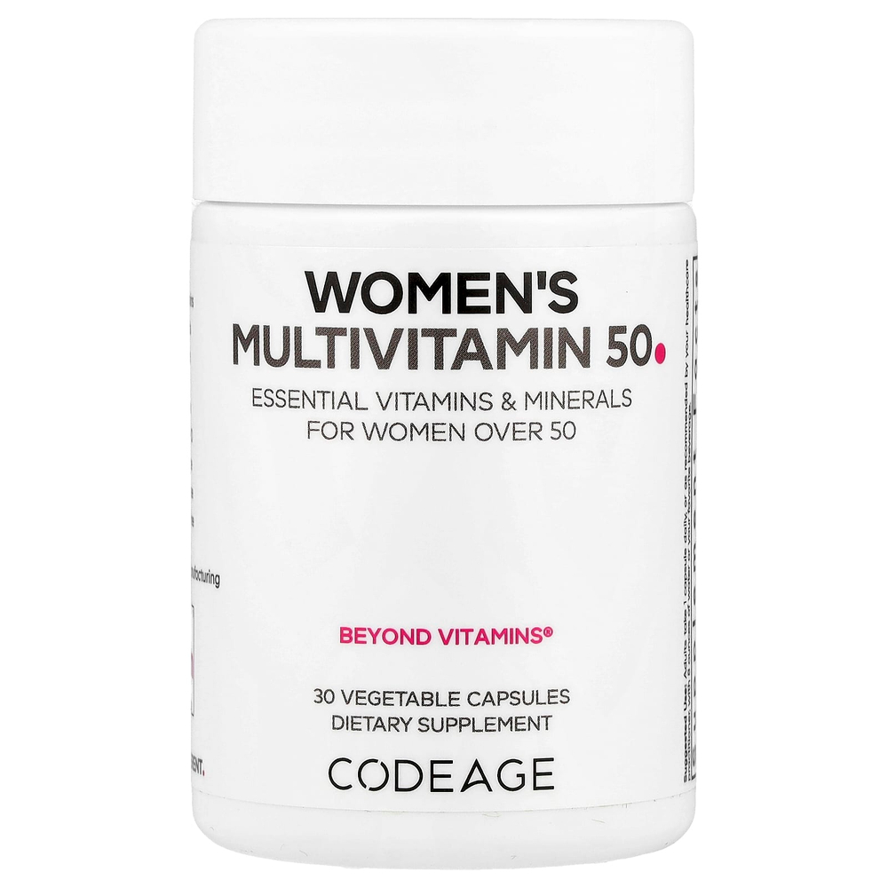 Codeage, Multivitamin 50, мультивитамины для женщин, 30 растительных капсул