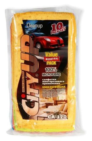 Салфетка микрофибра "City UP-120" (10шт) 30х30см