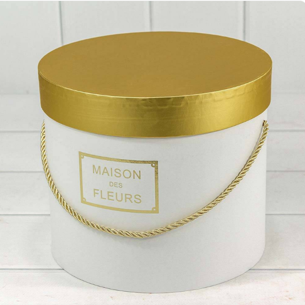 Коробки Цилиндр "Maison des Fleurs" Набор 3 шт.  Белый