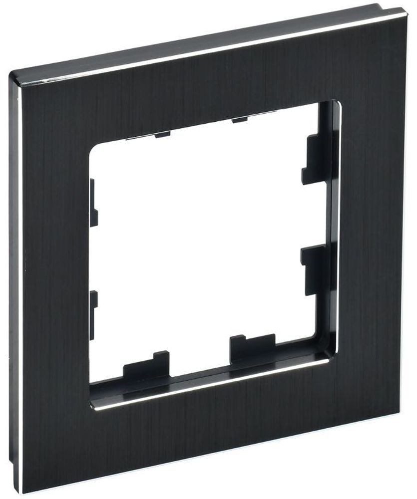 Рамка 1-м BRITE РУ-1-1-БрЧ металл черн. IEK BR-M12-M-K02 Рамка 1-м BRITE РУ-1-1-БрЧ металл черн. IEK BR-M12-M-K02