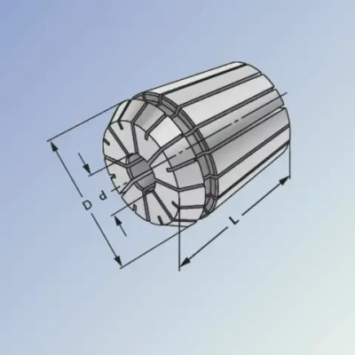 Цанга ER25-12mmAA с биением 0,008 высокоточная прецизионная TC Tools