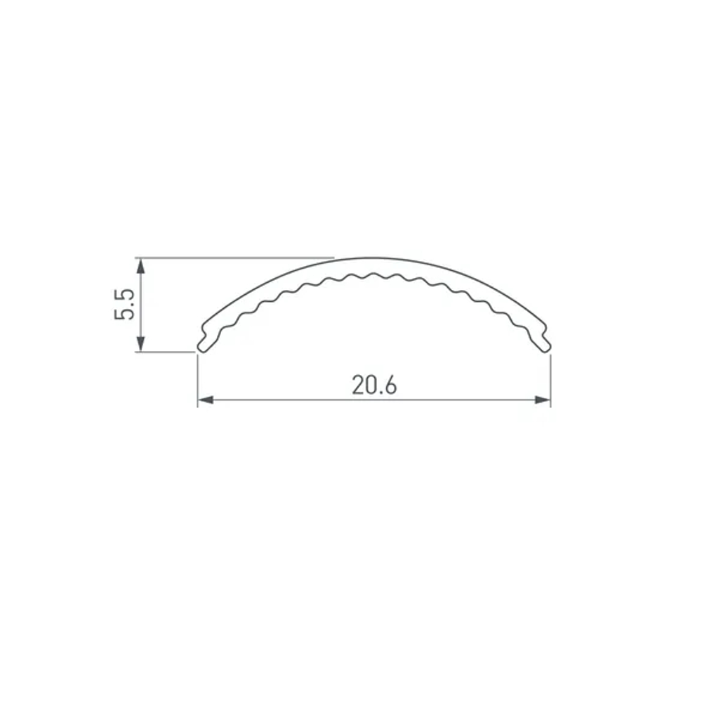 Экран ARH-KANT-H16-2000 Round Opal (Arlight, Пластик) 016932