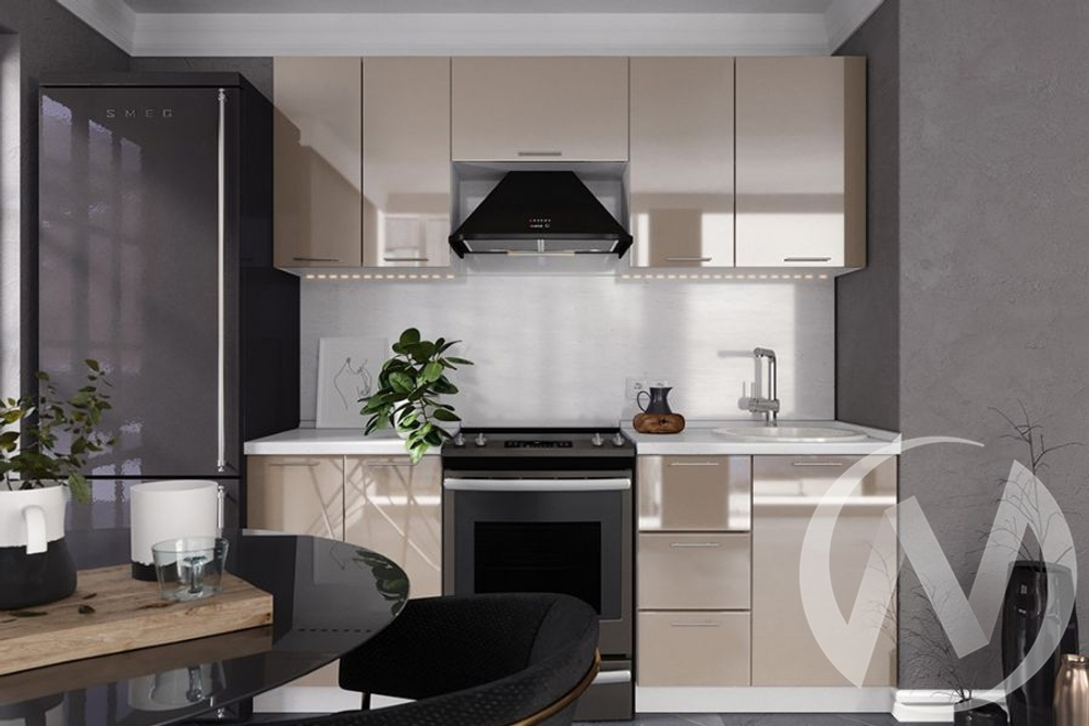 Кухня "Валерия-М" Капучино глянец