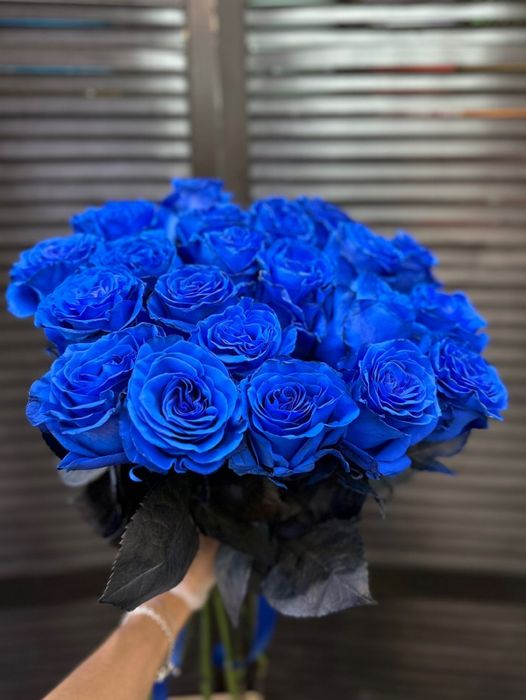 Букет из 21 синей розы #26878