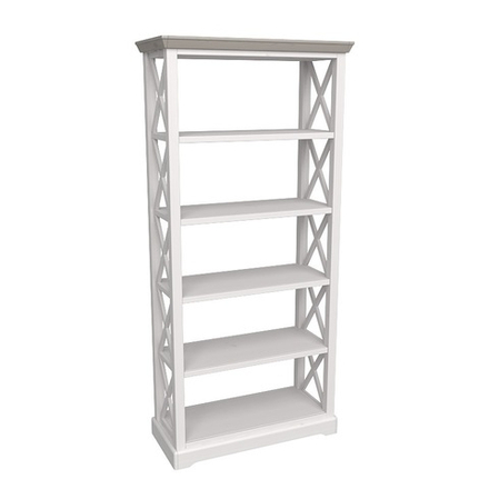 Стеллаж «Форест» сквозной белый воск/антрацит