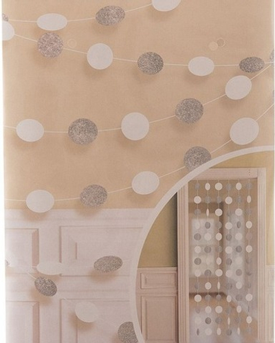 Гирлянда Круги White блеск 2,1м 6шт