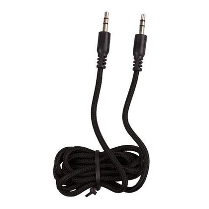 AUX cable 1m Yida в тканевой оплетке black