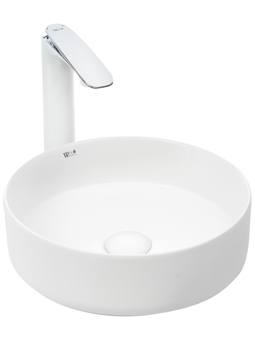 Раковина накладная (матовая белая) WeltWasser WW  ELBACH 3134 MW 355х355х120
