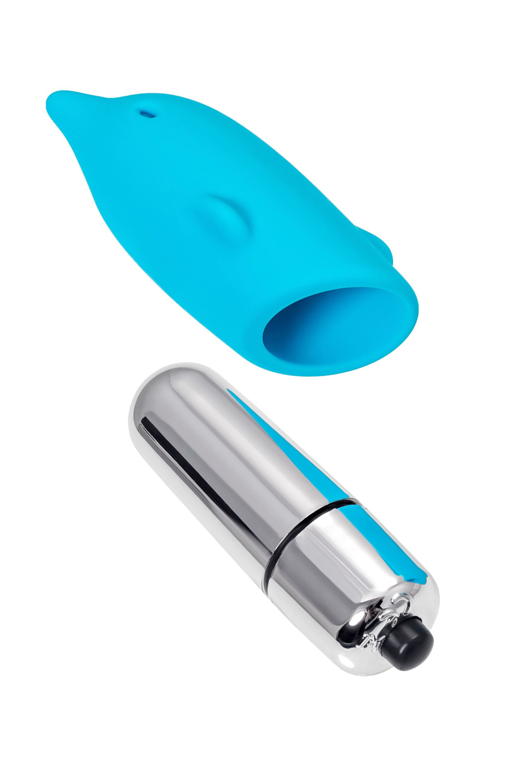 Минивибратор Eromantica Jolly, силикон, голубой, 7,5 см