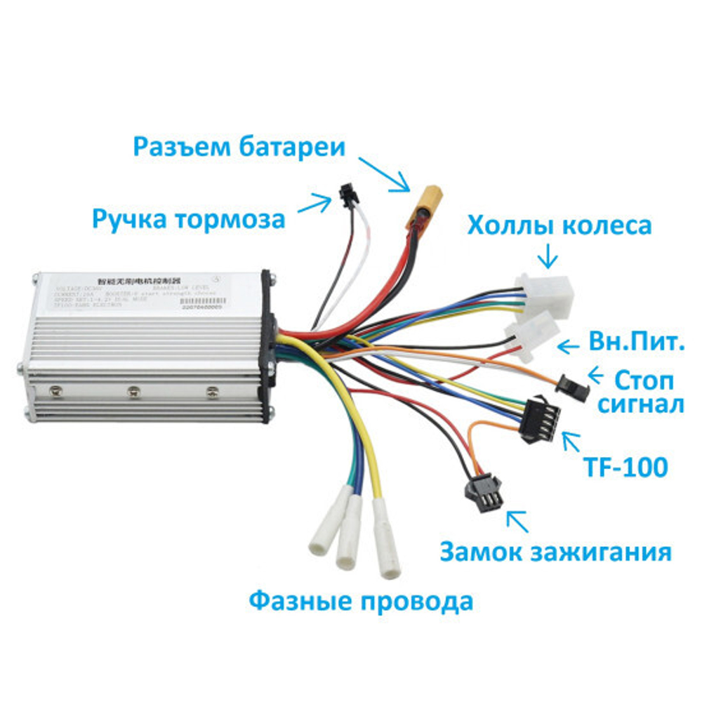 Контроллер универсальный 36v бортовой компьютер с курком газа для электросамоката
