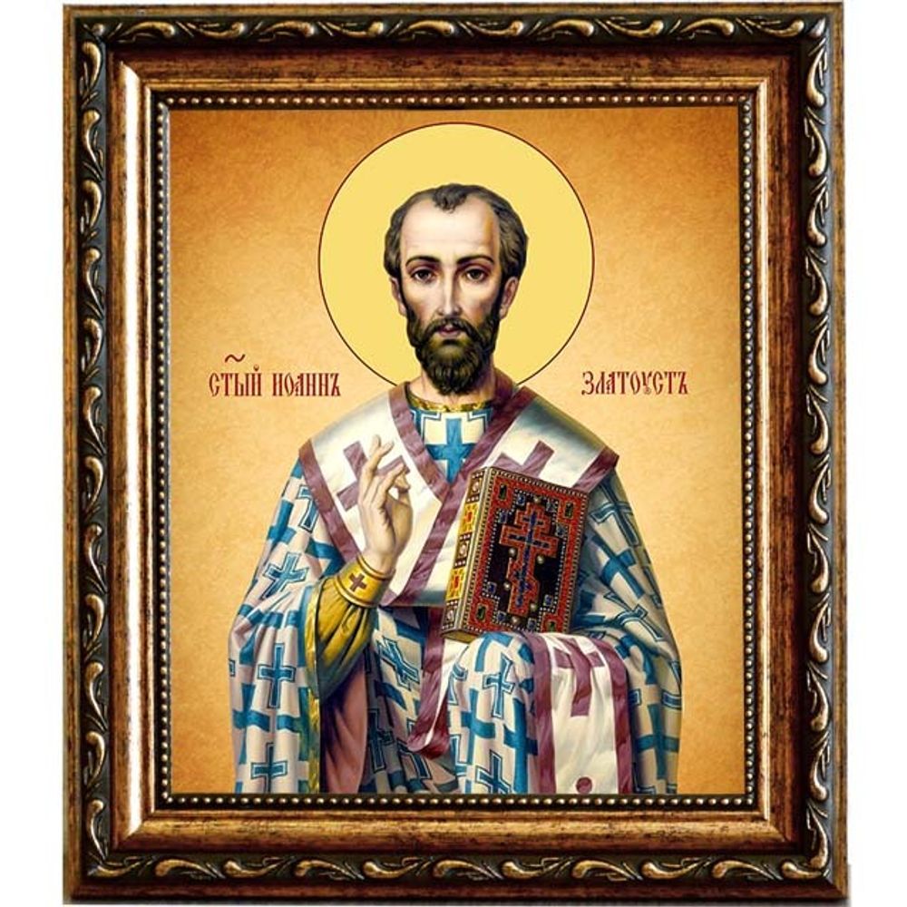 Иоанн Златоуст Святитель. Икона на холсте.
