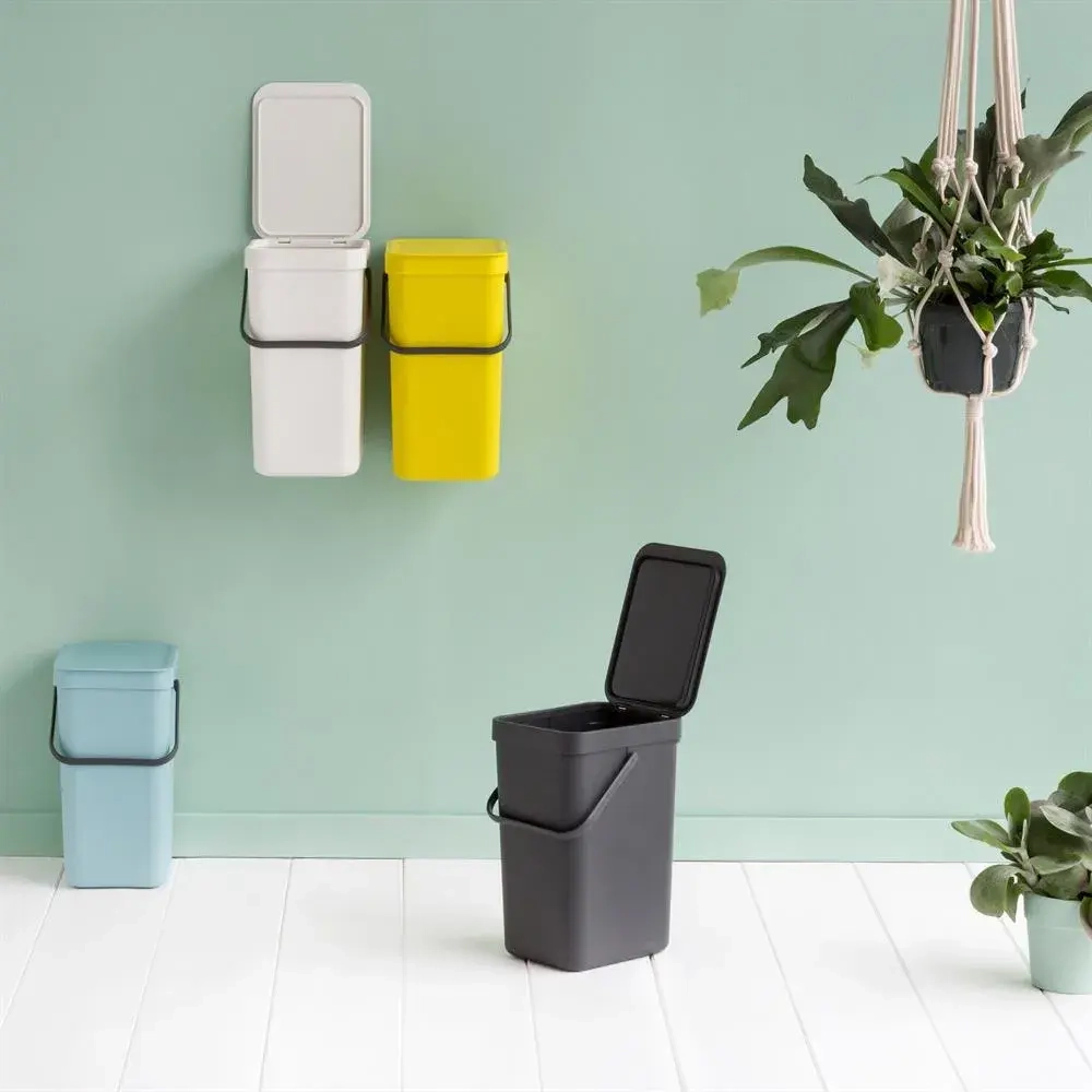Brabantia Контейнер для мусора Sort & Go 16л, серый
