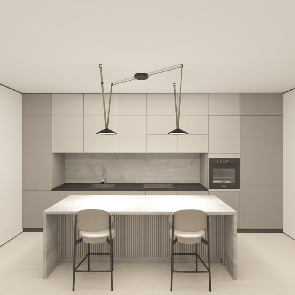 DK5565-BK Cветильник для трека-ремня Belty, серия Flow, со светодиодом, D300*H71мм, 48V DC, 20W, RA90, 120°, 3000K, IP20, черный, алюминий