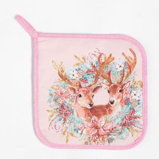 Набор кухонный "Сказочные звери" варежка-прихватка 20*28см, прихватка 19х19см,100%хл