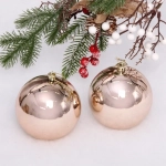 Новогодние шары 10 см (набор 2 шт) «Глянец», шампань