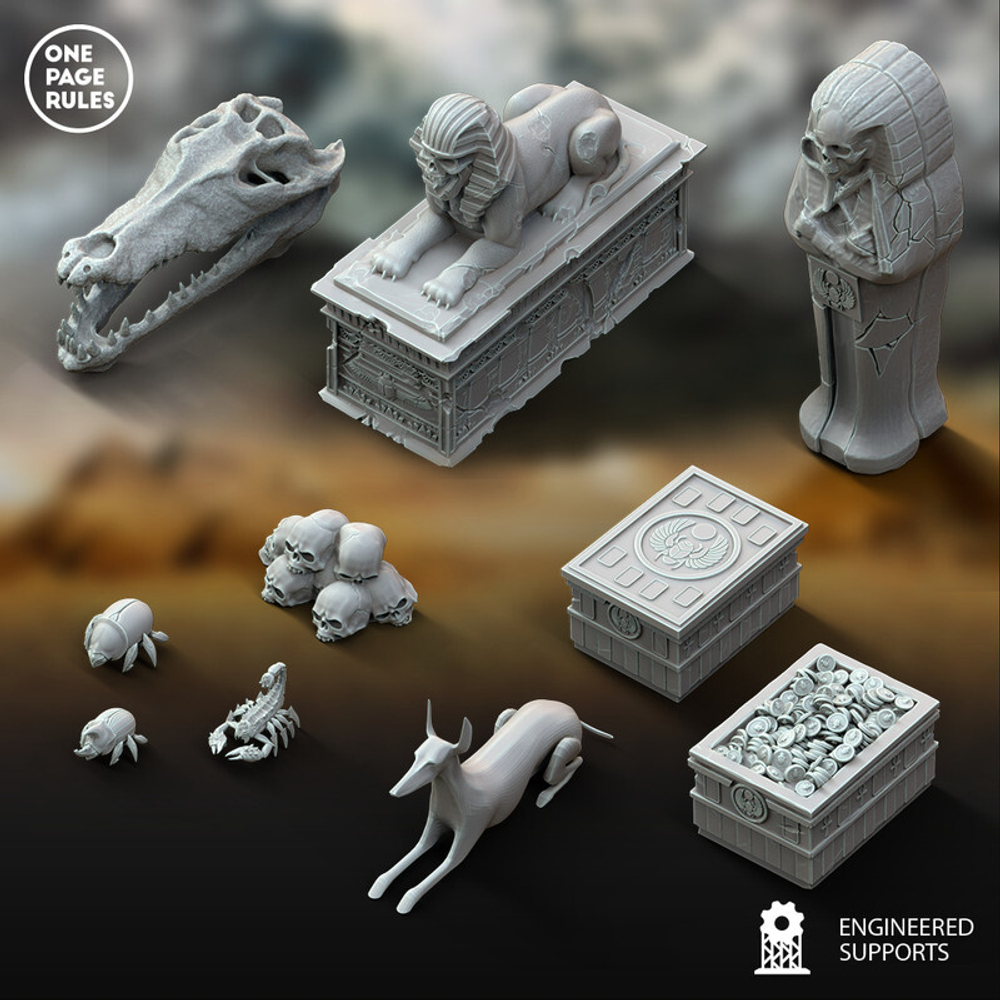 Grand Alliance Death Tomb Kings террейн 1 шт. миниатюра для dnd, днд, pathfinder, фентези, Настольная игра, НРИ, Варгейм, РПГ